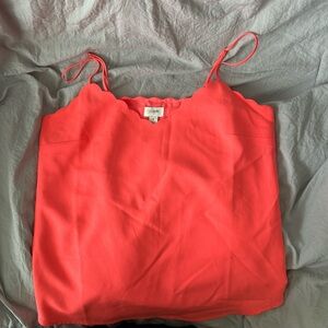 J Crew spaghetti strap scallop neck shell (4)